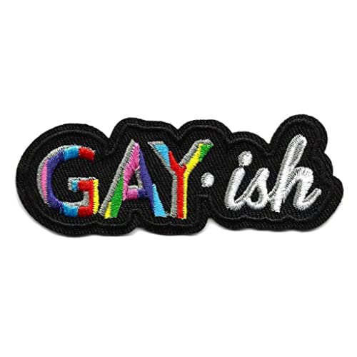 Gayish Gay Lesben LGBTQ Bewusstsein bestickter Aufnäher zum Aufbügeln von Patch Nation