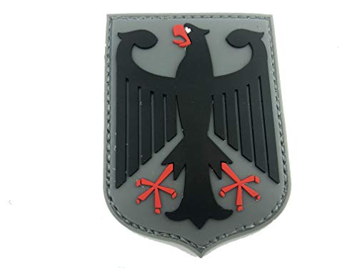 Graues Deutsches Adler Deutschland-Flagge PVC Klett Emblem Abzeichen Patch von Patch Nation
