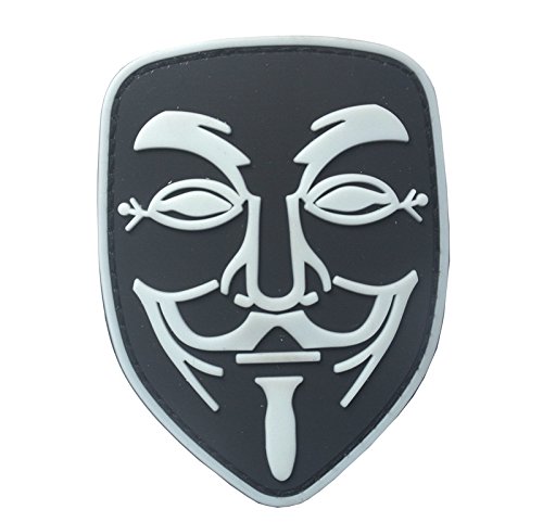 Guy Fawkes Anonymous Vendetta Airsoft Paintball PVC Morale Patch, Glow in the dark, 80mm x 60mm Guy Fawkes Anonymous Vendetta Airsoft Paintball PVC Morale Patch, Glow in the dark, 80mm x 60mm von Patch Nation