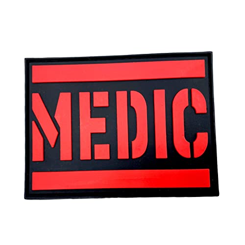 Medic IFAK Erste Hilfe Medizin PVC Klett Emblem Abzeichen Morale Patch (Rot) von Patch Nation