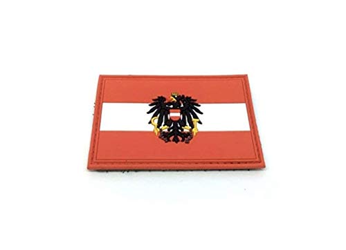 Österreich Österreicher Kamm Flagge PVC Klett Emblem Abzeichen Patch von Patch Nation