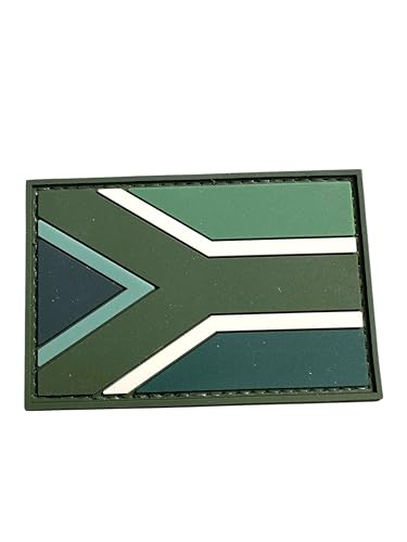 Patch Nation Aufnäher Südafrika, afrikanische Flagge, Airsoft, Paintball, PVC, Grün von Patch Nation