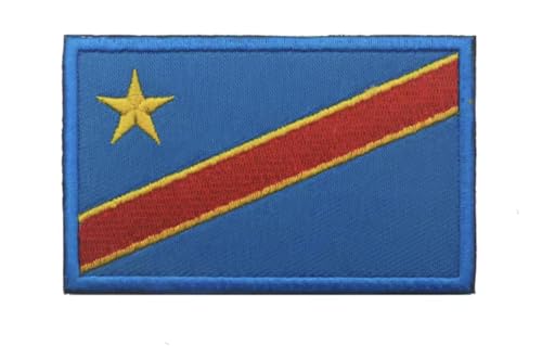 Patch Nation Aufnäher mit Kongo-Flagge, bestickt, für Airsoft, Paintball Patch Nation Aufnäher mit Kongo-Flagge, bestickt, für Airsoft, Paintball von Patch Nation