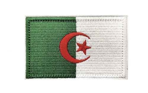 Patch Nation Aufnäher mit algerischer Flagge von Algerien, bestickt, für Airsoft, Paintball Patch Nation Aufnäher mit algerischer Flagge von Algerien, bestickt, für Airsoft, Paintball von Patch Nation