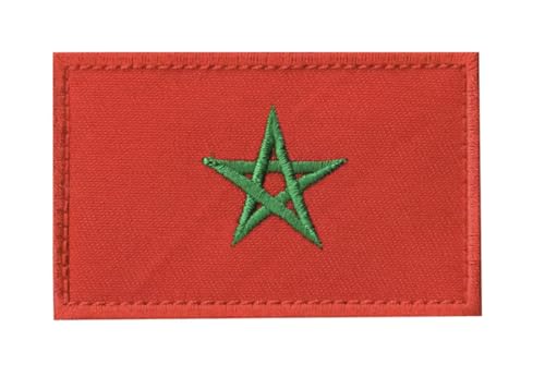 Patch Nation Aufnäher mit marokkanischer Flagge, bestickt, für Airsoft, Paintball Patch Nation Aufnäher mit marokkanischer Flagge, bestickt, für Airsoft, Paintball von Patch Nation