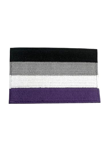 Patch Nation Gay Pride LBGTQ+ Flagge zum Aufbügeln oder Aufnähen, bestickter Aufnäher (Asexuell) von Patch Nation