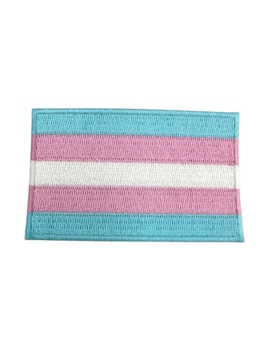 Patch Nation Gay Pride LBGTQ+ Flagge zum Aufbügeln oder Aufnähen, bestickter Aufnäher (Transgender) von Patch Nation