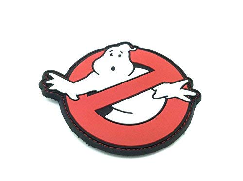 Patch Nation Ghostbusters Cosplay-Aufnäher aus PVC für Airsoft und Paintball - 1 Stück - Rund - Patch - Rot / Weiß von Patch Nation
