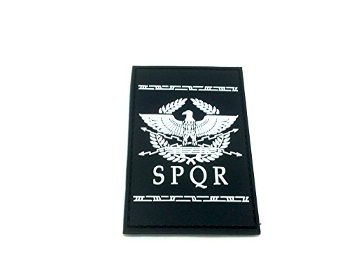 Patch Nation SPQR Antike Römische Republik PVC Airsoft Paintball Klett Emblem Abzeichen (Weiß) von Patch Nation