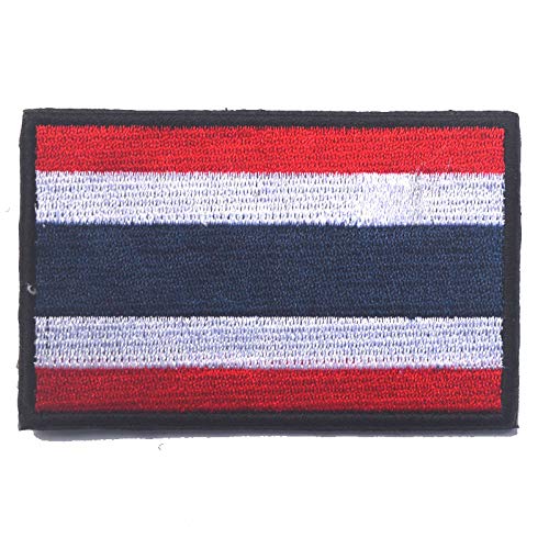 Thailand Thailändisch Flagge Gestickte Airsoft Klettverschluss-Flecken von Patch Nation