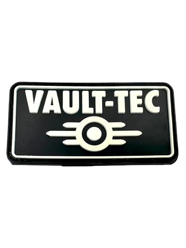 Patch Nation Vault-Tec Airsoft Paintball PVC Morale Team Patch (schwarz, leuchtet im Dunkeln) von Patch Nation