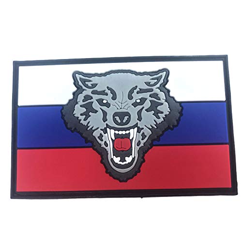 Russisches Russland Wolf Flagge Cosplay Airsoft PVC Klett Emblem Abzeichen Patch Russisches Russland Wolf Flagge Cosplay Airsoft PVC Klett Emblem Abzeichen Patch von Patch Nation
