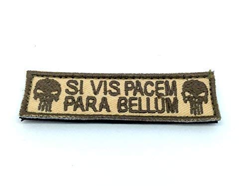 SI Vis Pacem, para Bellum Hellbraun Bestickt Airsoft Klett-Patch von Patch Nation