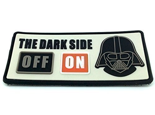 The Dark Side ON Darth Vader Airsoft Klett PVC Aufnäher Patch von Patch Nation