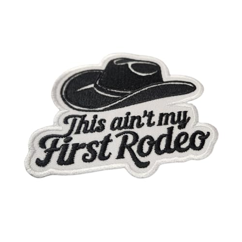 Patch Party Club Aufnäher mit Aufschrift "This Ain't My First Rodeo", bestickt, zum Aufbügeln, für Hüte, Jacken, Schuhe und mehr, 1 Stück Patch Party Club Aufnäher mit Aufschrift "This Ain't My First Rodeo", bestickt, zum Aufbügeln, für Hüte, Jacken, Schuhe und mehr, 1 Stück von Patch Party Club