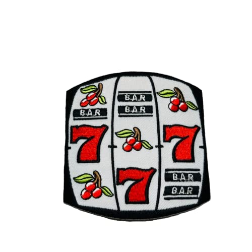 Patch Party Club Lucky 7 Casino & Slot Machine Patch, Größe 8,9 cm, 1 Stück, Bügelapplikation für Kleidung, Hüte, Schuhe, Geschenkidee zum Spielen, Jackpot-Patch, Jeansjacke Patch Party Club Lucky 7 Casino & Slot Machine Patch, Größe 8,9 cm, 1 Stück, Bügelapplikation für Kleidung, Hüte, Schuhe, Geschenkidee zum Spielen, Jackpot-Patch, Jeansjacke von Patch Party Club