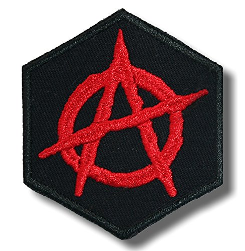 Anarchy symbol variation 3 - embroidered patch, 5x6 cm. von Patch-shop