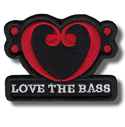 Love the bass - Bestickter Aufnäher, patch 7x5 cm Love the bass - Bestickter Aufnäher, patch 7x5 cm von Patch-shop