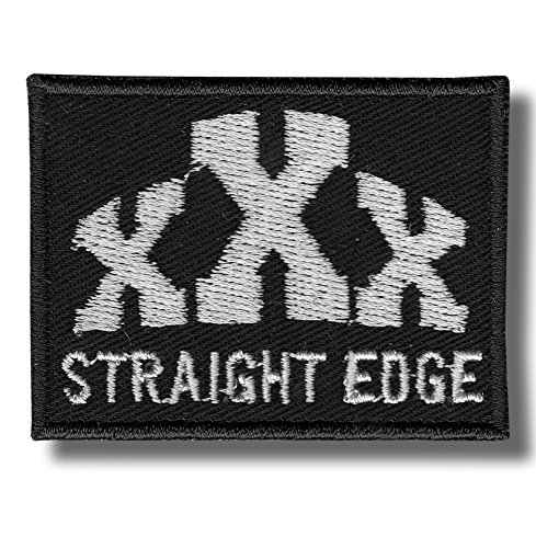 Straight edge - Bestickter Aufnäher, patch, 6x5 cm Straight edge - Bestickter Aufnäher, patch, 6x5 cm von Patch-shop