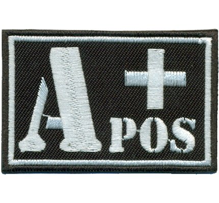A+POS wh Blutgruppe Positiv Military Survivor Biker Rotkreuz Abzeichen Aufnäher A+POS wh Blutgruppe Positiv Military Survivor Biker Rotkreuz Abzeichen Aufnäher von Patch