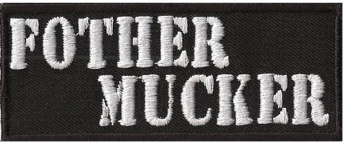 Aufnäher mit Spruch - FOTHER MOTHER - Biker Patch zum annähen/aufbügeln | Motorrad Aufkleber Sticker für alle Stoffe & Leder | Heavy Metal Kutten Bügelflicken Applikation | 100x40mm von Patch