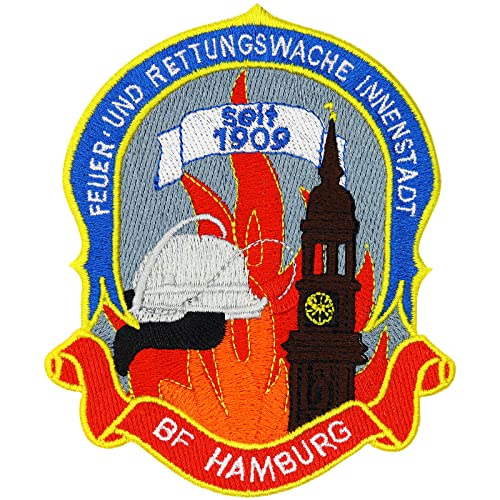 Feuerwehr BF Hamburg Rettungswache Innenstadt Wachwappen Aufnäher Abzeichen von Patch