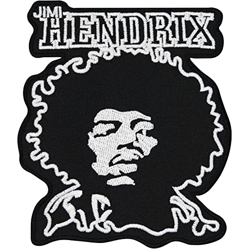 Jimi Hendrix Face Gesicht Gitarre Biker Rocker Heavy Metal Aufnäher Patch Aufbügler von Patch