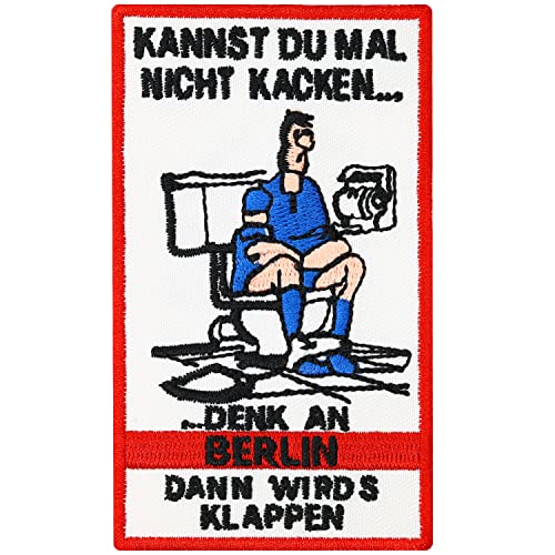 KANNST nicht kacken denk an FC Berlin Fussball Club Trikot Aufnäher Patch Abzeichen von Patch