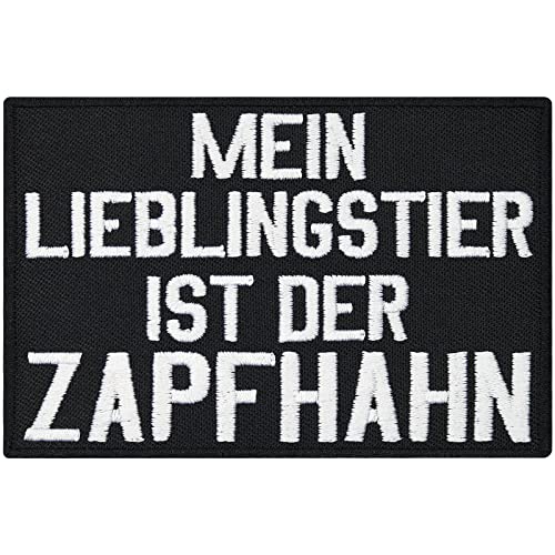 Patch Mein Lieblingstier ist der Zapfhahn, Heavy Metal, Biker, Spruch, Aufnäher von Patch