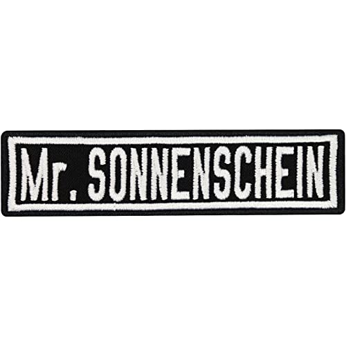 Mr SONNENSCHEIN, Black Metal Rocker Biker Kutten Aufnäher Namenschild von Patch