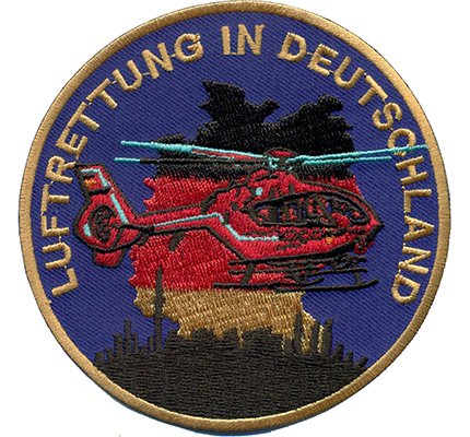 RTH Christoph Luftrettung in Deutschland German Helikopter Abzeichen Aufnäher von Patch