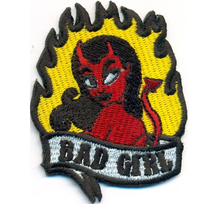 Rockabilly BAD Girl Devil Evil Teufelchen Lady Girl Biker Rocker Aufnäher Patch Aufbügler von Patch