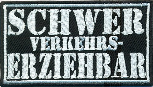 SCHWER verkehrs- ERZIEHBAR, Streetfighter Ducati Monster Biker Aufnäher Patch SCHWER verkehrs- ERZIEHBAR, Streetfighter Ducati Monster Biker Aufnäher Patch von Patch