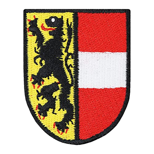 SALZBURG Aufnäher - Österreichisches Landeswappen bestickte Sammler Edition - Salzburg Austria Patch Bundesland Flagge - Österreich Abzeichen gestickt Applikation zum aufnähen - 90x70mm von PATCH KING