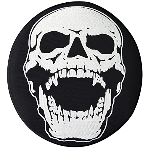 Screaming Skull Head, Totenkopf Heavy Metal BACKPATCH XXL Biker Aufnäher von Patch