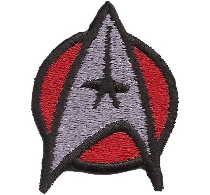 Star Trek Startrek Captain Uniform Kostüm Rot Aufnäher Patch Abzeichen von Patch