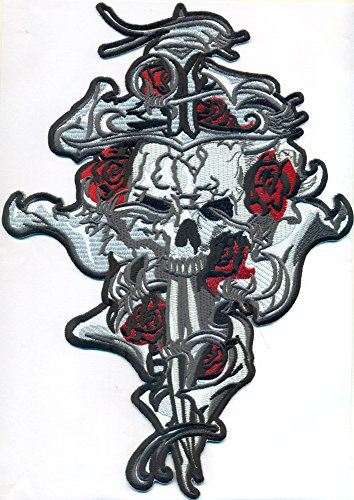 Sword Skull Tribal Tattoo Death Head Biker Rockabilly BACKPATCH Aufnäher Aufbügler von Patch