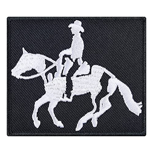 Reiternadel Aufnäher Pferde Reitsport Abzeichen zum annähen/aufbügeln | Riding Patch Pferd Aufbügler Bügelflicken Horse Sticker für alle Stoffe & Leder | Sattel Aufkleber | 70x60mm von Patch