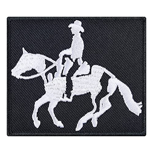 Toripor Reitsport Abzeichen zum aufnähen, Reiter Patch Wilder Westen Aufnäher, Pferde Geschenk & Applikation für Sattel/Jacke/Tasche, 70x60mm L von Patch