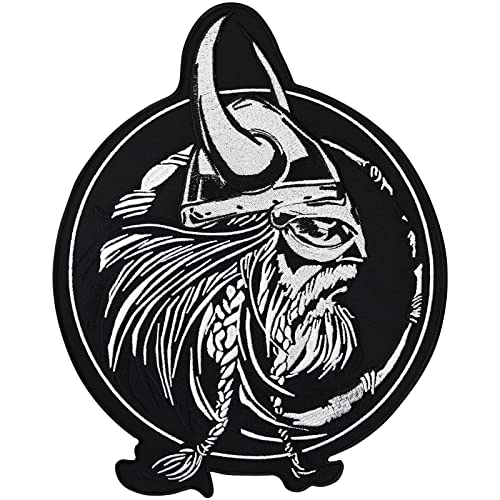 WIKINGER Kopf Helm Viking Odin Thor Nordmann German Biker Aufnäher Patch WIKINGER Kopf Helm Viking Odin Thor Nordmann German Biker Aufnäher Patch von Patch