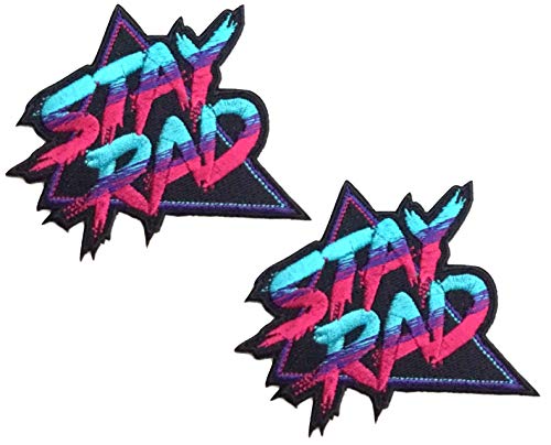 2 Stück Stay Rad Aufnäher, bestickt, zum Aufbügeln/Aufnähen von PatchClub