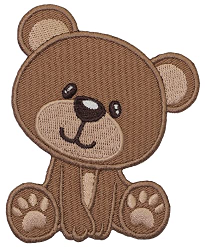 PatchMommy Bär Teddybär Patch Aufnäher Applikation zum Aufbügeln Bügelbild - für Kleidung Jeans Jacken Kinder Baby von PatchMommy