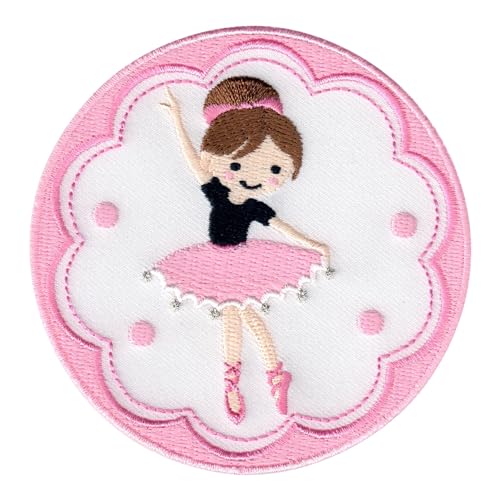 PatchMommy Ballerina Ballett Patch Aufnäher Applikation zum Aufbügeln Bügelbild - für Kleidung Jeans Jacken Kinder von PatchMommy