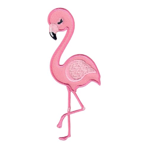 PatchMommy Flamingo Patch Aufnäher Applikation zum Aufbügeln Bügelbild - für Kleidung Jeans Jacken Kinder Baby von PatchMommy