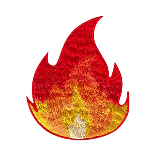 PatchMommy Flamme Feuer Patch Aufnäher Applikation zum Aufbügeln Bügelbild von PatchMommy