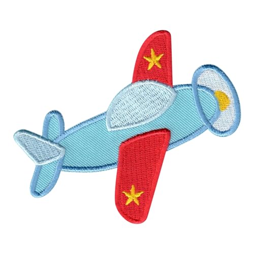 PatchMommy Flugzeug Patch Aufnäher Applikation zum Aufbügeln Bügelbild - für Kleidung Jeans Jacken Kinder Baby von PatchMommy