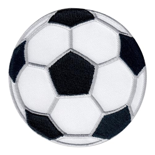 PatchMommy Fußball Fussball Patch Aufnäher Applikation zum Aufbügeln Bügelbild Ball Sport - für Kleidung Jeans Jacken Kinder Baby von PatchMommy