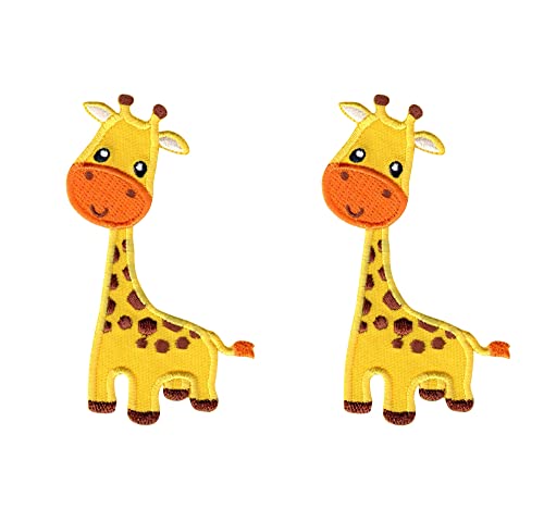 PatchMommy Giraffe Patch Aufnäher Applikation zum Aufbügeln Bügelbild - Set 2 Stück von PatchMommy