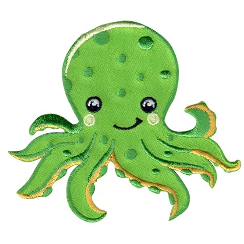 PatchMommy Krake Oktopus Patch Aufnäher Applikation zum Aufbügeln Bügelbild - für Kleidung Jeans Jacken Kinder Baby von PatchMommy