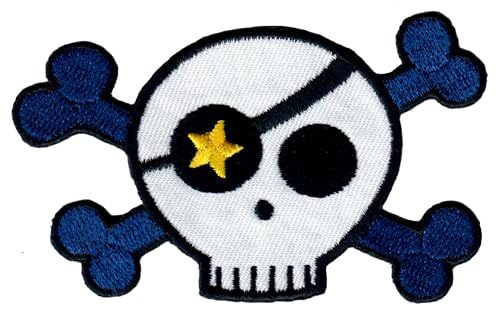 PatchMommy Pirat Totenkopf Patch Aufnäher Applikation zum Aufbügeln Bügelbild - für Kleidung Jeans Jacken Kinder Baby von PatchMommy